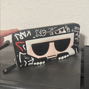 Karl Lagerfeld Black and White Wallet